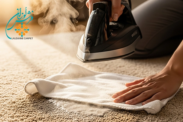 Carpet cleaning with iron